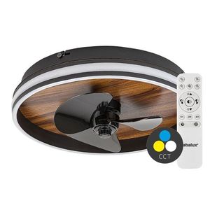 Rabalux Čierne stropné LED svietidlo s ventilátorom Faustine 470mm 30W CCT s DO 71016 vyobraziť