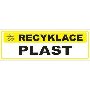 Nálepka informačná – Recyklácia – plast vyobraziť