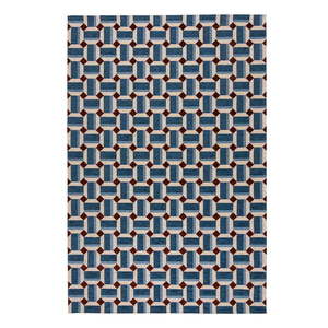 Modrý koberec 155x230 cm Lennox Geometric – Flair Rugs vyobraziť