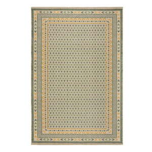 Zelený koberec s prímesou juty 120x170 cm Mara Jute Border – Flair Rugs vyobraziť