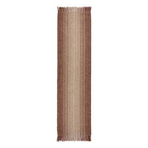 Červený obojstranný ručne tkaný behúň s prímesou juty 60x230 cm Jute Ombre Red – Flair Rugs vyobraziť