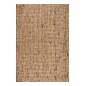 Ručne tkaný jutový koberec v modro-prírodnej farbe 120x170 cm Jute Boucle Blue – Flair Rugs vyobraziť