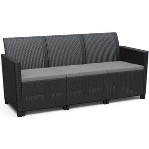 Allibert Záhradná pohovka CLAIRE 3 SEATERS SOFA, grafit vyobraziť