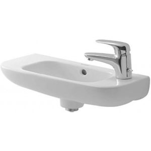 DURAVIT - D-Code Umývadielko, 50x22 cm, s prepadom, s otvorom na batériu vpravo, biela 07065000082 vyobraziť