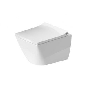 DURAVIT - Viu Závesné WC Compact, Rimless, DuraFix, s WonderGliss, alpská biela 25730900001 vyobraziť