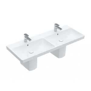 VILLEROY & BOCH - Avento Dvojumývadlo nábytkové, 120x47 cm, s prepadom, 2 otvory na batériu, alpská biela 4A23CK01 vyobraziť