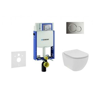 GEBERIT - Kombifix Modul na závesné WC s tlačidlom Sigma01, lesklý chróm + Ideal Standard Tesi - WC a doska, Rimless, SoftClose 110.302.00.5 NE2 vyobraziť