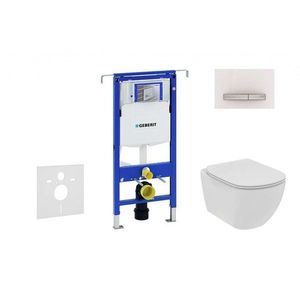 GEBERIT - Duofix Modul na závesné WC s tlačidlom Sigma50, alpská biela + Ideal Standard Tesi - WC a doska, Rimless, SoftClose 111.355.00.5 NE8 vyobraziť