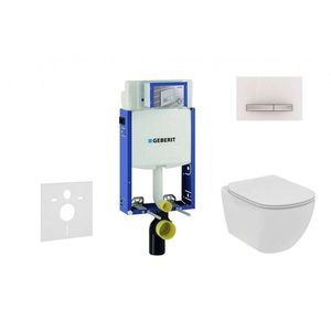 GEBERIT - Kombifix Modul na závesné WC s tlačidlom Sigma50, alpská biela + Ideal Standard Tesi - WC a doska, Rimless, SoftClose 110.302.00.5 NE8 vyobraziť