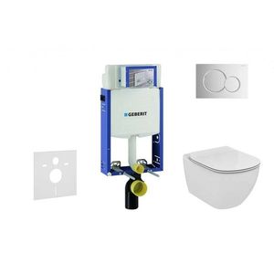 GEBERIT - Kombifix Modul na závesné WC s tlačidlom Sigma01, lesklý chróm + Ideal Standard Tesi - WC a doska, Aquablade, SoftClose 110.302.00.5 NU2 vyobraziť