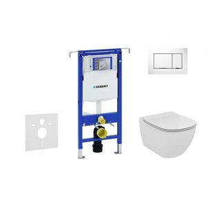 GEBERIT - Duofix Modul na závesné WC s tlačidlom Sigma30, biela/lesklý chróm + Ideal Standard Tesi - WC a doska, Aquablade, SoftClose 111.355.00.5 NU5 vyobraziť