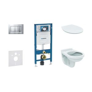 GEBERIT - Duofix Modul na závesné WC s tlačidlom Sigma30, matný chróm/chróm + Ideal Standard Quarzo - WC a doska 111.300.00.5 ND7 vyobraziť