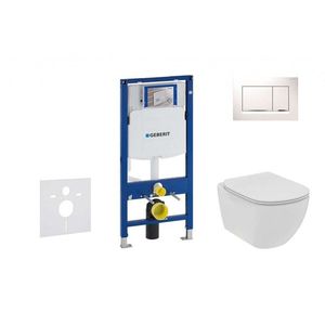 GEBERIT - Duofix Set predstenovej inštalácie, klozetu a dosky Ideal Standard Tesi, tlačidla Sigma30, Rimless, SoftClose, biela/chróm 111.300.00.5 NE5 vyobraziť