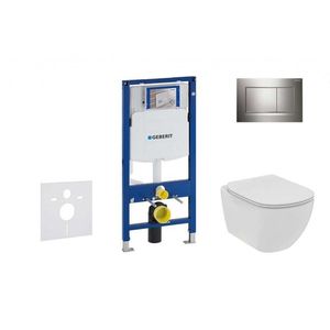 GEBERIT - Duofix Set predstenovej inštalácie, klozetu a dosky Ideal Standard Tesi, tlačidla Sigma30, Rimless, SoftClose, lesklý chróm/chróm mat 111.300.00.5 NE6 vyobraziť