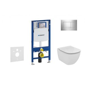 GEBERIT - Duofix Modul na závesné WC s tlačidlom Sigma30, lesklý chróm/chróm mat + Ideal Standard Tesi - WC a doska, Aquablade, SoftClose 111.300.00.5 NU6 vyobraziť