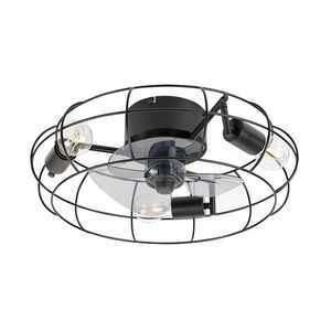 Rabalux Čierne stropné svietidlo s ventilátorom Cadmus 480mm pre žiarovku 3x E27 71043 vyobraziť