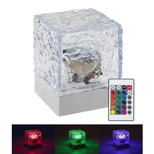 Rabalux Priehľadná dizajnová LED RGB stolná lampa Cubiko na batérie s DO 76022 vyobraziť