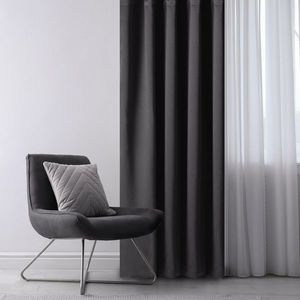 AmeliaHome Záves Blackout Oxford Pleat čierna, 140 x 245 cm vyobraziť