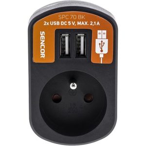 Retlux RPC 70 BK Zásuvka čierna, 2x Sencor USB vyobraziť