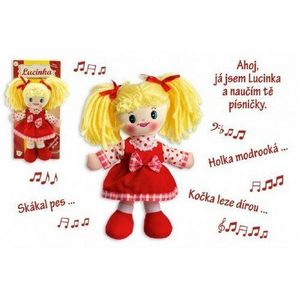 Teddies Panenka Lucinka handrová plyš 30 cm česky zpievajúca na karte vyobraziť