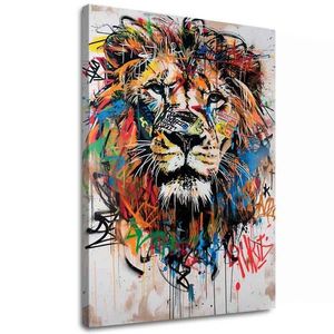 Obraz Graffiti Lion | Talianske plátno | different dimensions vyobraziť