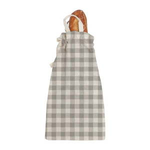 Látková taška na pečivo Really Nice Things Linen Bread Bag Grey Vichy vyobraziť