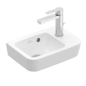 VILLEROY & BOCH - O.novo Umývadielko Compact 36x25 cm, s prepadom, 1 otvor na batériu vpravo, alpská biela 43433601 vyobraziť