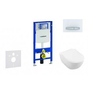 GEBERIT - Duofix Modul na závesné WC s tlačidlom Sigma50, alpská biela + Villeroy Boch - WC a doska, DirectFlush, SoftClose, CeramicPlus 111.300.00.5 NI8 vyobraziť