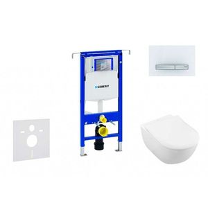 GEBERIT - Duofix Modul na závesné WC s tlačidlom Sigma50, alpská biela + Villeroy Boch - WC a doska, DirectFlush, SoftClose, CeramicPlus 111.355.00.5 NI8 vyobraziť