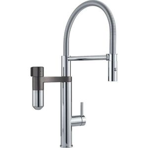 FRANKE FRANKE - Filtrační baterie Vital Tap drezová batéria s filtračným zariadením, flexibilným ramenom a spŕškou, chróm/gun metal 120.0621.230 vyobraziť