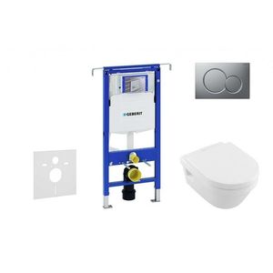 GEBERIT - Duofix Set predstenovej inštalácie, klozetu a dosky Villeroy & Boch, tlačidla Sigma01, DirectFlush, SoftClose, CeramicPlus, matný chróm 111.355.00.5 NB3 vyobraziť