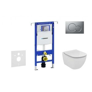 GEBERIT - Duofix Modul na závesné WC s tlačidlom Sigma01, matný chróm + Ideal Standard Tesi - WC a doska, Aquablade, SoftClose 111.355.00.5 NU3 vyobraziť