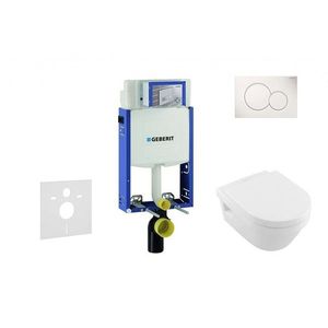 GEBERIT - Kombifix Modul na závesné WC s tlačidlom Sigma01, alpská biela + Villeroy Boch - WC a doska, DirectFlush, SoftClose, CeramicPlus 110.302.00.5 NB1 vyobraziť