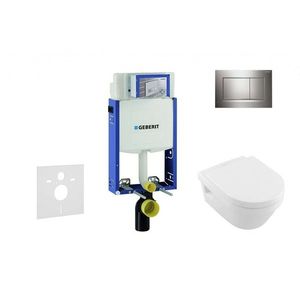 GEBERIT - Kombifix Modul na závesné WC s tlačidlom Sigma30, lesklý chróm/chróm mat + Villeroy Boch - WC a doska, DirectFlush, SoftClose, CeramicPlus 110.302.00.5 NB6 vyobraziť