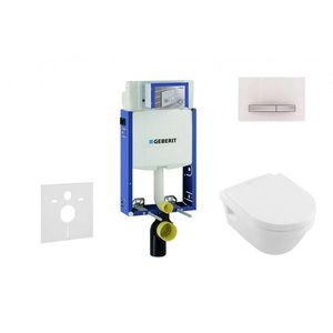 GEBERIT - Kombifix Modul na závesné WC s tlačidlom Sigma50, alpská biela + Villeroy Boch - WC a doska, DirectFlush, SoftClose, CeramicPlus 110.302.00.5 NB8 vyobraziť