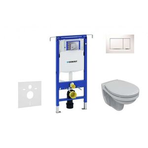 GEBERIT - Duofix Modul na závesné WC s tlačidlom Sigma30, biela/lesklý chróm + Villeroy Boch - WC a doska, DirectFlush, SoftClose, CeramicPlus 111.355.00.5 NB5 vyobraziť