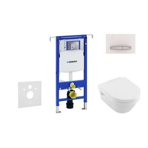 GEBERIT - Duofix Modul na závesné WC s tlačidlom Sigma50, alpská biela + Villeroy Boch - WC a doska, DirectFlush, SoftClose, CeramicPlus 111.355.00.5 NB8 vyobraziť