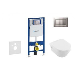 GEBERIT - Duofix Modul na závesné WC s tlačidlom Sigma30, matný chróm/chróm + Villeroy Boch - WC a doska, DirectFlush, SoftClose, CeramicPlus 111.300.00.5 NB7 vyobraziť