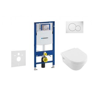 GEBERIT - Duofix Set predstenovej inštalácie, klozetu a dosky Villeroy & Boch, tlačidla Sigma01, DirectFlush, SoftClose, CeramicPlus, alpská biela 111.300.00.5 NB1 vyobraziť