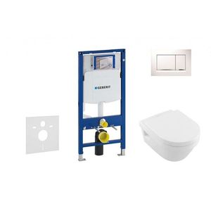 GEBERIT - Duofix Set predstenovej inštalácie, klozetu a dosky Villeroy & Boch, tlačidla Sigma30, DirectFlush, SoftClose, CeramicPlus, biela/chróm 111.300.00.5 NB5 vyobraziť