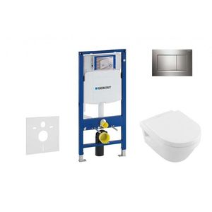 GEBERIT - Duofix Modul na závesné WC s tlačidlom Sigma30, lesklý chróm/chróm mat + Villeroy Boch - WC a doska, DirectFlush, SoftClose, CeramicPlus 111.300.00.5 NB6 vyobraziť