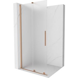 MEXEN/S - Velar Sprchová zástena posuvná Walk-in 90 x 200 cm, dekor 8 mm, meď kartáčovaná 871-090-000-33-65 vyobraziť