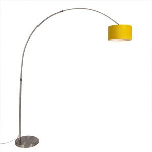 Oblúková lampa oceľ s žltým tienidlom 35/35/20 - XL vyobraziť