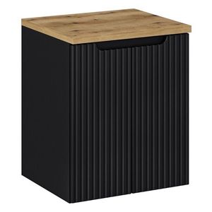 Závěsná skříňka Nova Black II s deskou 50 cm černá vyobraziť