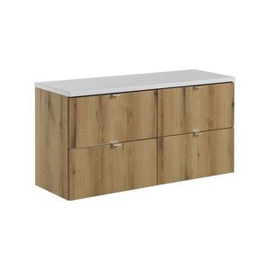 Závěsná skříňka Nova Oak s deskou 120 cm dub coast evoke/bílá vyobraziť