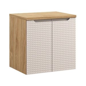 Závěsná skříňka pod umyvadlo Luxor Beige I s deskou 60 cm béžová/dub olejovaný vyobraziť