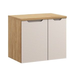 Závěsná skříňka pod umyvadlo Luxor Beige s deskou 70 cm béžová/dub olejovaný vyobraziť