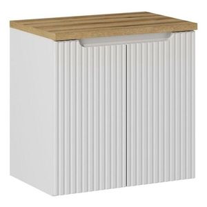 Závěsná skříňka pod umyvadlo Nova White II s deskou 60 cm bílá/dub evoke vyobraziť