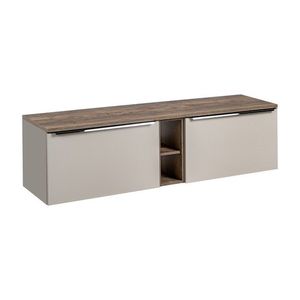 Závěsná skříňka pod umyvadlo SantaFe s deskou 180 cm taupe/dub santa fe vintage vyobraziť