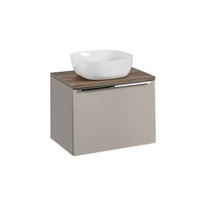 Závěsná skříňka SantaFe Smile s deskou a umyvadlem 60 cm taupe/dub santa fe vintage vyobraziť